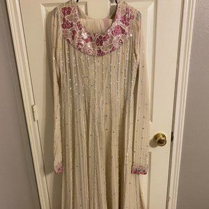 Pink and Silver Shalwar Kameez